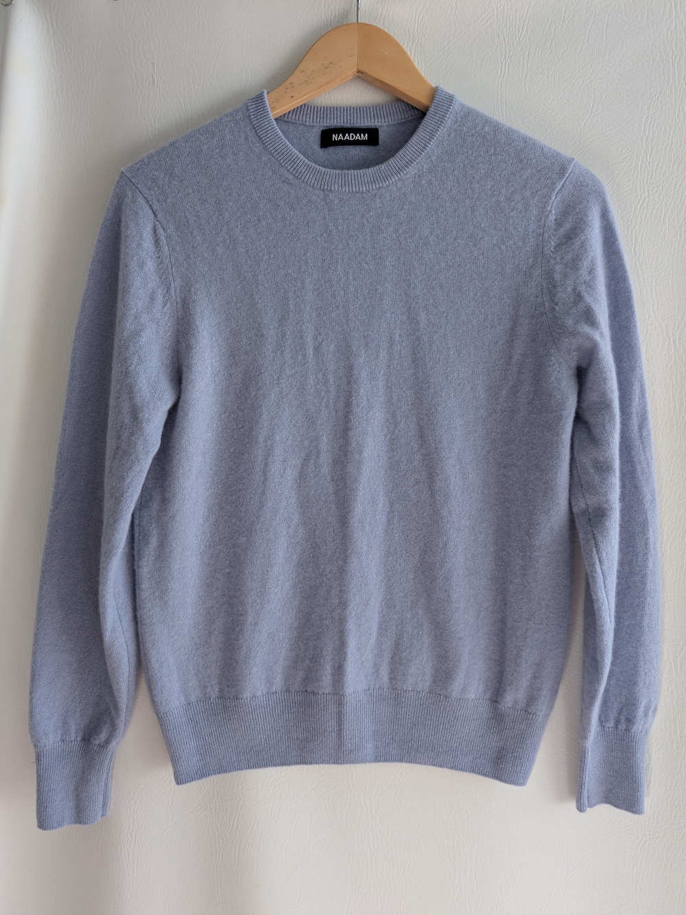 NAADAM Blue Cashmere Crewneck Sweater - S